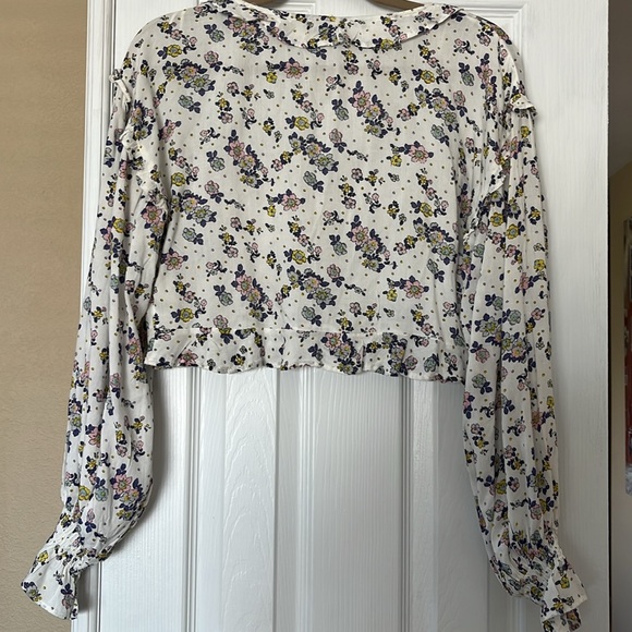 Free People Floral Long Sleeve Maxi Skirt & Top Set sz S - Picture 4 of 5